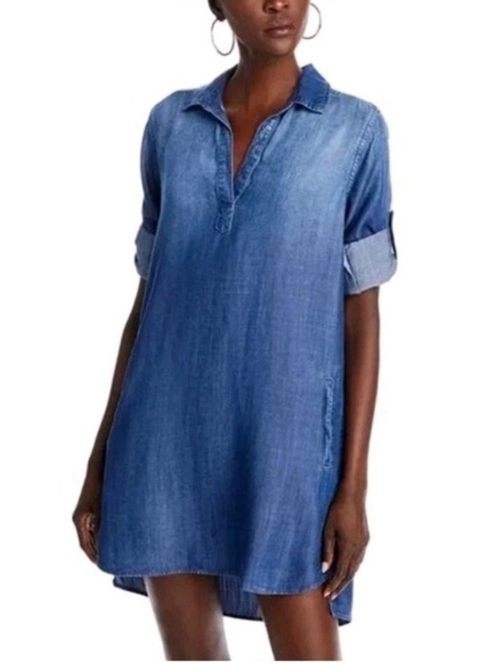 cloth & stone Blue Denim Shirt Dress